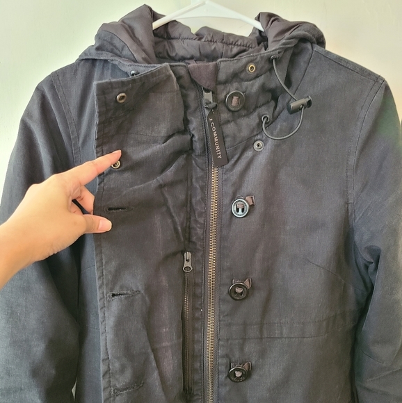 ARITZIA COMMUNITY Hemp & Recycled Parka Jacket XS - Picture 6 of 7